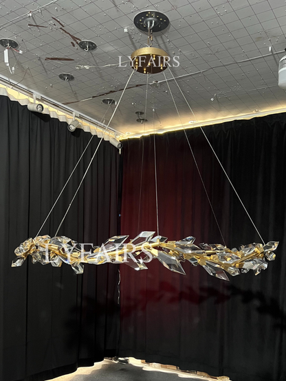Art Handcrafted 1/2/3-tier Diamond-cut Crystal Chandelier