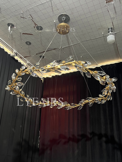 Art Handcrafted 1/2/3-tier Diamond-cut Crystal Chandelier