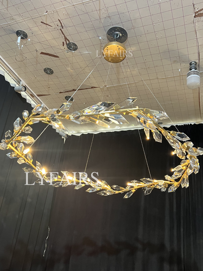 Art Handcrafted 1/2/3-tier Diamond-cut Crystal Chandelier