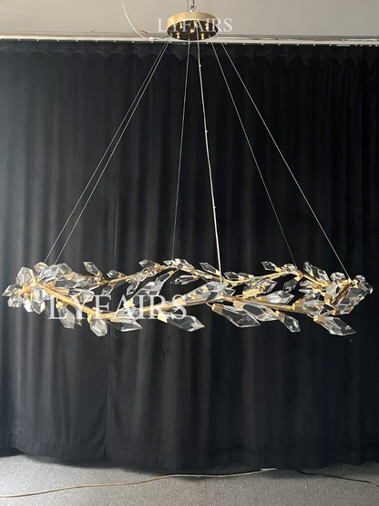 Art Handcrafted 1/2/3-tier Diamond-cut Crystal Chandelier