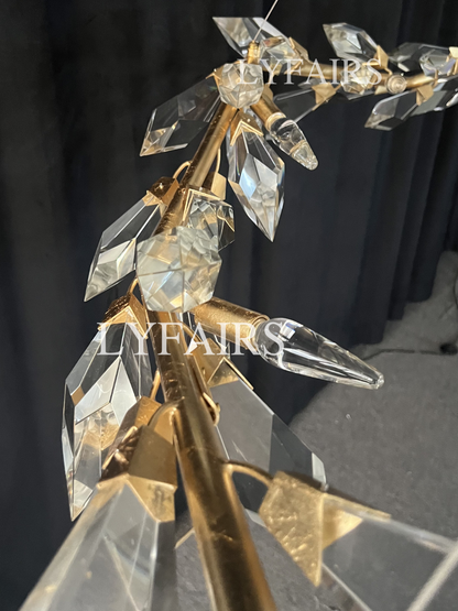 Art Handcrafted 1/2/3-tier Diamond-cut Crystal Chandelier