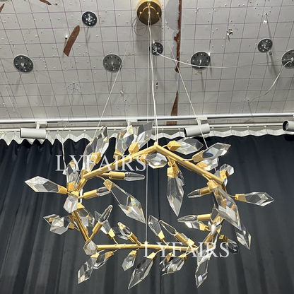 Art Handcrafted 1/2/3-tier Diamond-cut Crystal Chandelier