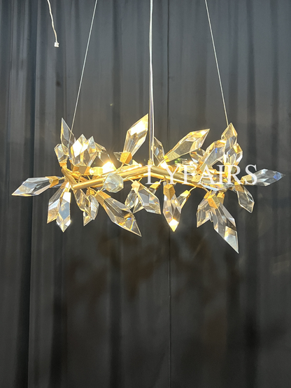 Art Handcrafted 1/2/3-tier Diamond-cut Crystal Chandelier