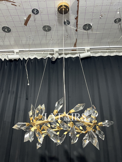 Art Handcrafted 1/2/3-tier Diamond-cut Crystal Chandelier