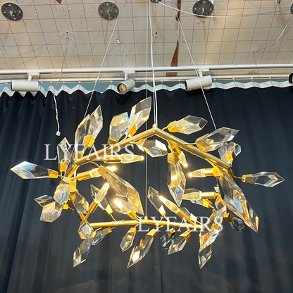 Art Handcrafted 1/2/3-tier Diamond-cut Crystal Chandelier