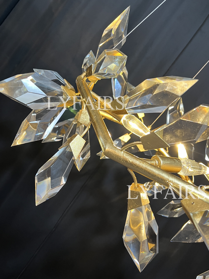 Art Handcrafted 1/2/3-tier Diamond-cut Crystal Chandelier