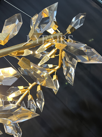 Art Handcrafted 1/2/3-tier Diamond-cut Crystal Chandelier