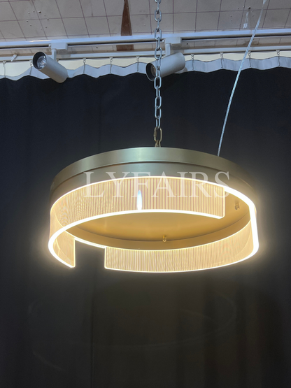 Designer Recommended Modern Simple Ring Round Acrylic Chandelier for Living Room/Bedroom/Dining Room
