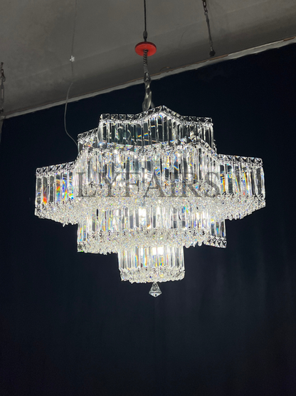 Fashion Star Shaped Chandelier Crystal Ceiling Light Fixture For Small Living Room/ Bedroom