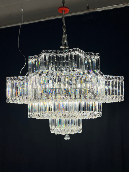 Fashion Star Shaped Chandelier Crystal Ceiling Light Fixture For Small Living Room/ Bedroom