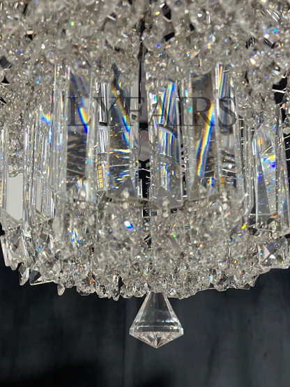 Fashion Star Shaped Chandelier Crystal Ceiling Light Fixture For Small Living Room/ Bedroom