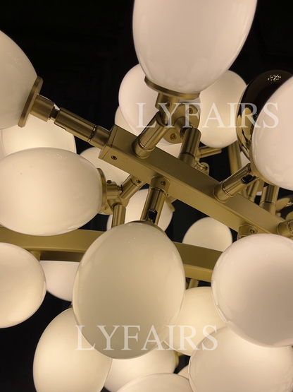 Contemporary Art Style Luxury White Grape Chandelier