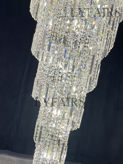 Modern Crystal Tassel Chandelier for Foyer/Staircase