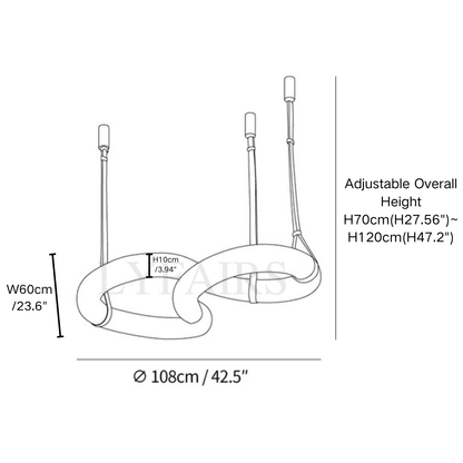 Modern Infinity Alabaster Pendant Lamp for Low-ceiling