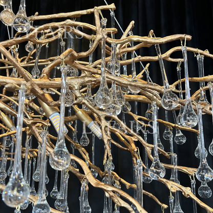 Extra Large Branch Crystal Drops Chandelier for Living/ Dining Room