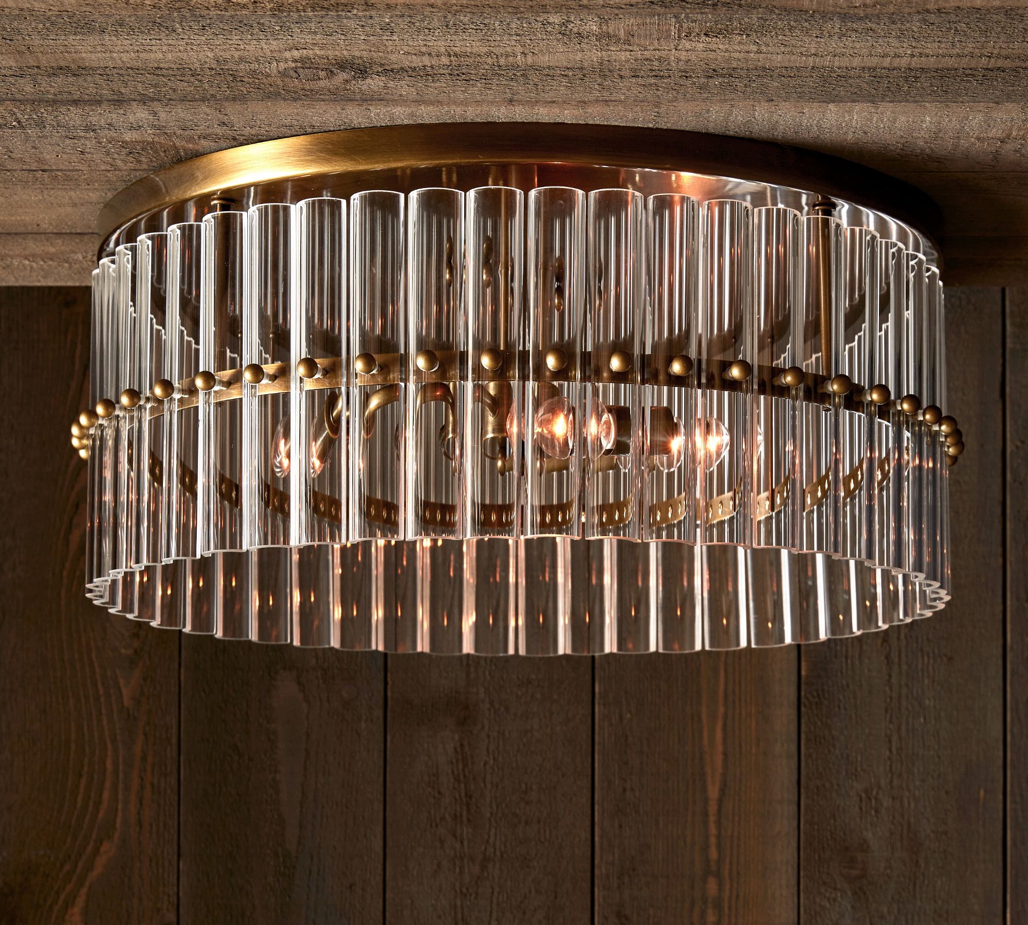 Molly Crystal Round Flush Mount