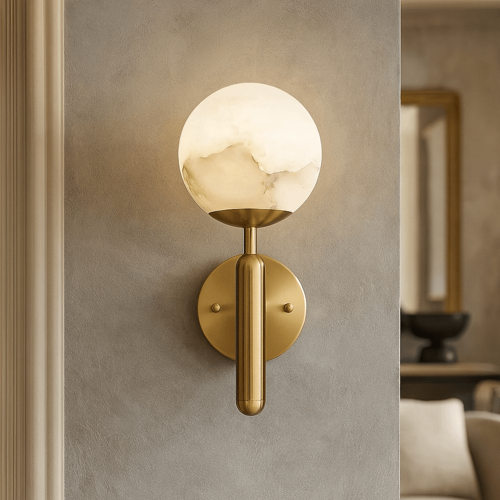 Orla Marble Sphere Wall Sconce