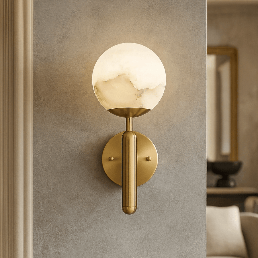 Orla Marble Sphere Wall Sconce