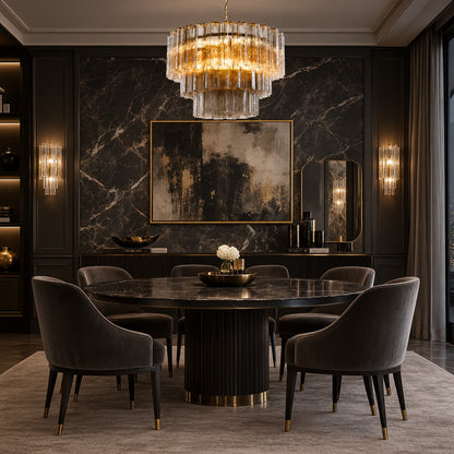 Medium Treviso Murano Chandelier 28"