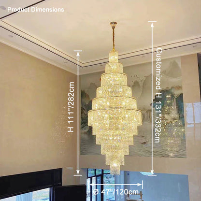 Tiered Crystal Foyer Chandelier
