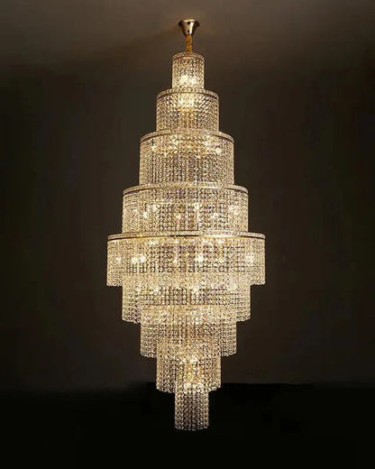 Tiered Crystal Foyer Chandelier