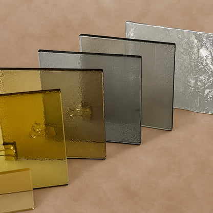 Modern Layered Textured Glass Panel Ceiling Light for Hotel Lobby/Living Room