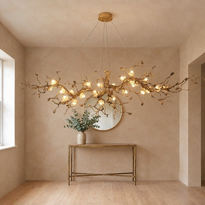 Mona Crystal Flower Branch Chandelier 47.2"-126"
