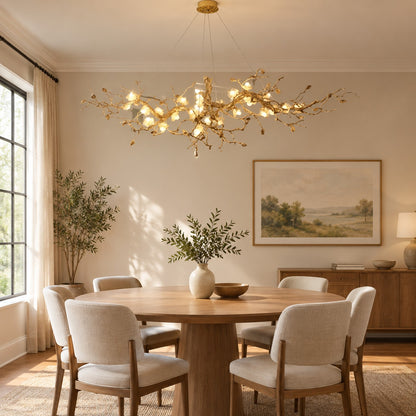 Mona Crystal Flower Branch Chandelier 47.2"-126"