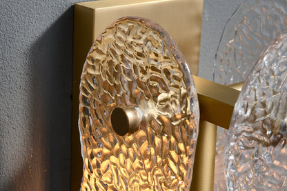 Ice Sculpture Glass Wall Sconce