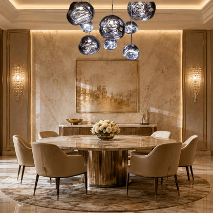 Multi Lava Round Chandelier