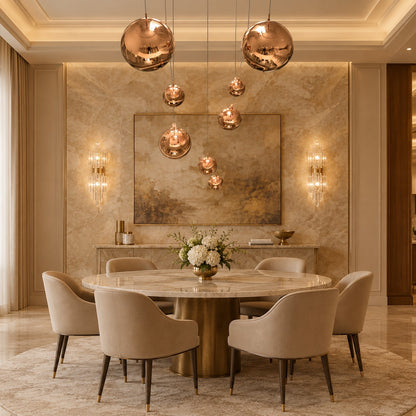 Multi Lava Round Chandelier