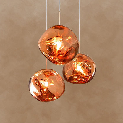Multi Lava Round Chandelier