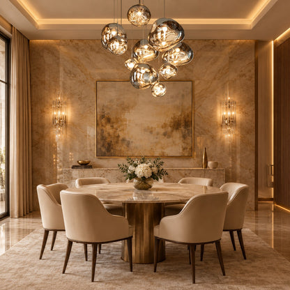 Multi Lava Round Chandelier