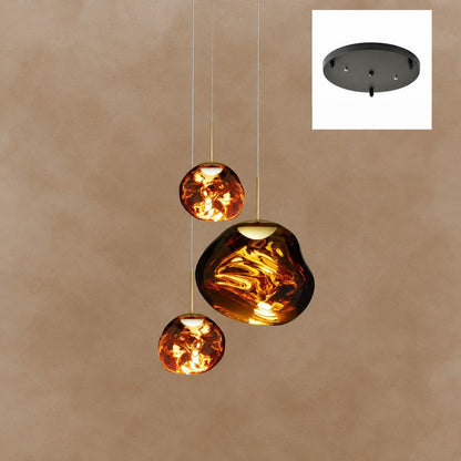 Multi Lava Round Chandelier