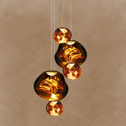 Multi Lava Round Chandelier