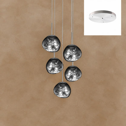 Multi Lava Round Chandelier