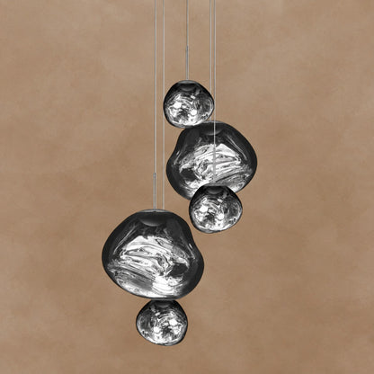 Multi Lava Round Chandelier