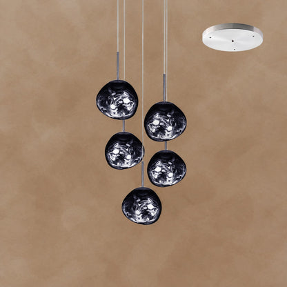 Multi Lava Round Chandelier