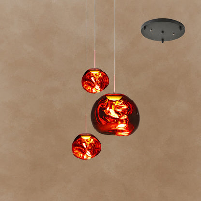 Multi Lava Round Chandelier