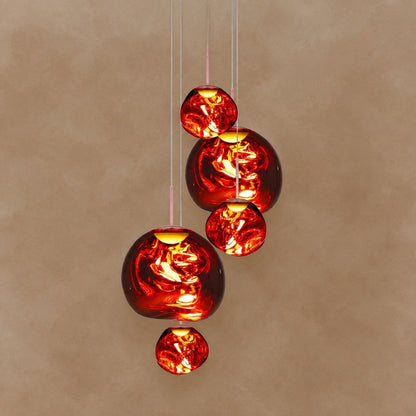 Multi Lava Round Chandelier