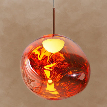 Multi Lava Round Chandelier