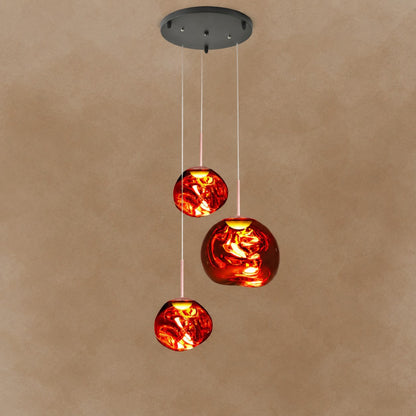 Multi Lava Round Chandelier