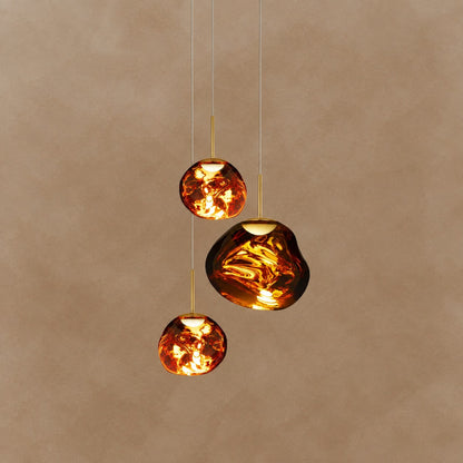 Multi Lava Round Chandelier