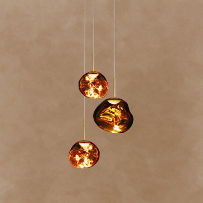 Multi Lava Round Chandelier