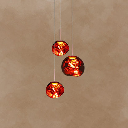 Multi Lava Round Chandelier