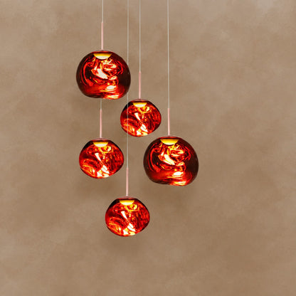 Multi Lava Round Chandelier