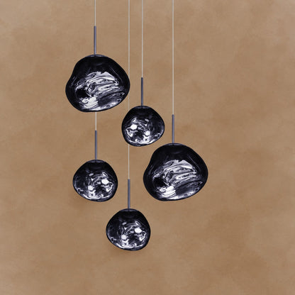 Multi Lava Round Chandelier