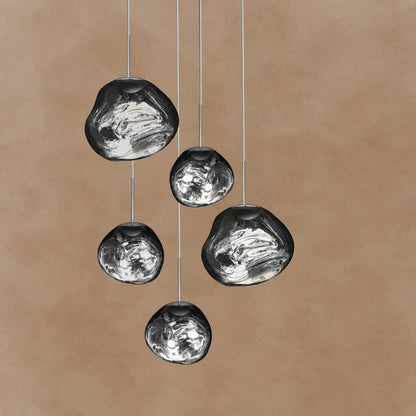 Multi Lava Round Chandelier