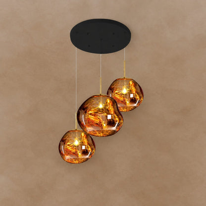 Multi Lava Round Chandelier