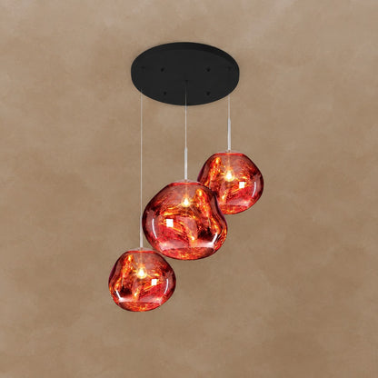 Multi Lava Round Chandelier